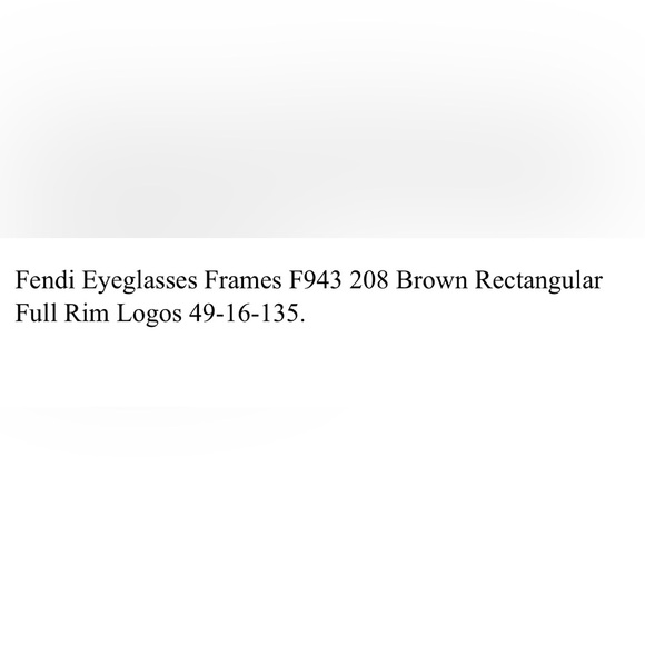 Fendi F943 208 Brown Frames NIP with Authentication Card 49-16-13 - Picture 10 of 10